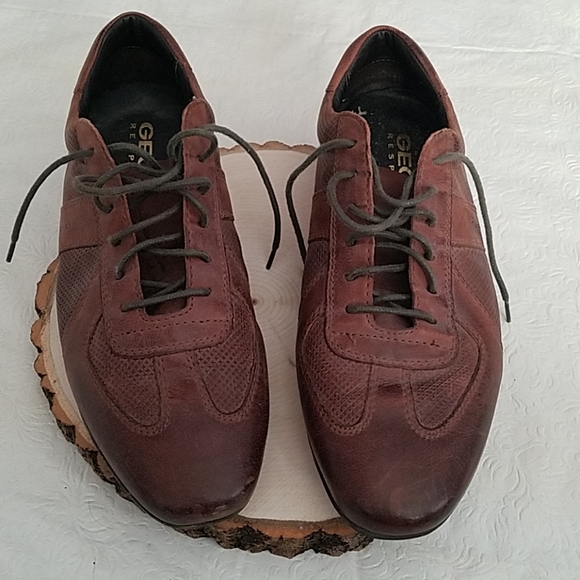 Geox Respira Mens Brown Shoes Sz 40 - Picture 1 of 6